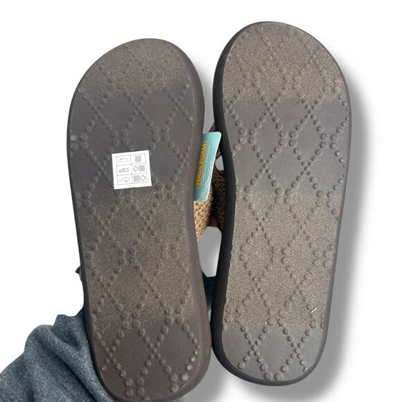 NEW Cali from Skechers Flip Flops Size 7 Mocha Brown Woven Yoga Foam Sandals NWT - Picture 7 of 9